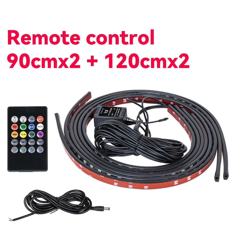 Car Charssis Flexible LED Strip Light LED Underbody Remote /APP Control RGB Neon Lights Ambient Atmosphere Auto Decorative Lamp