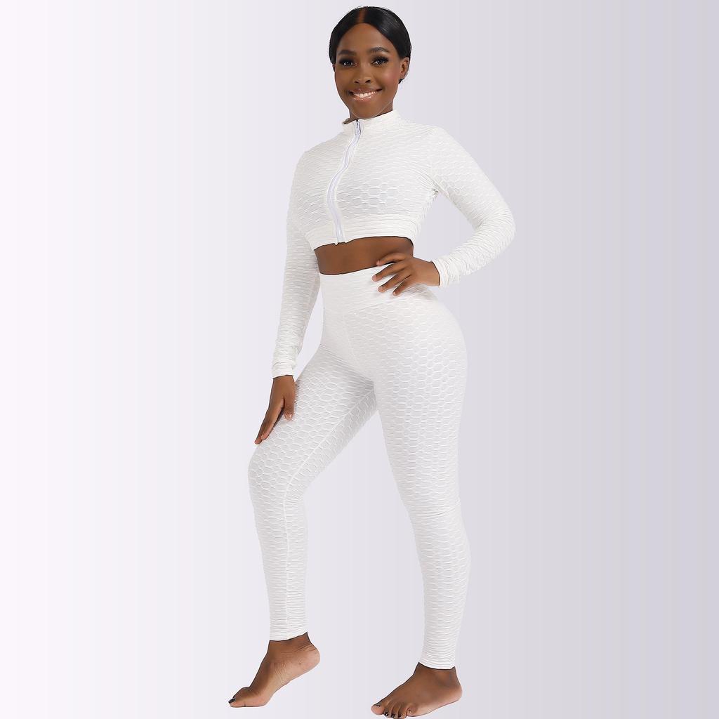 2022 Autumn/Winter Women's Fashion Casual Suit: Short Long-Sleeve Cardigan & Hip Pants