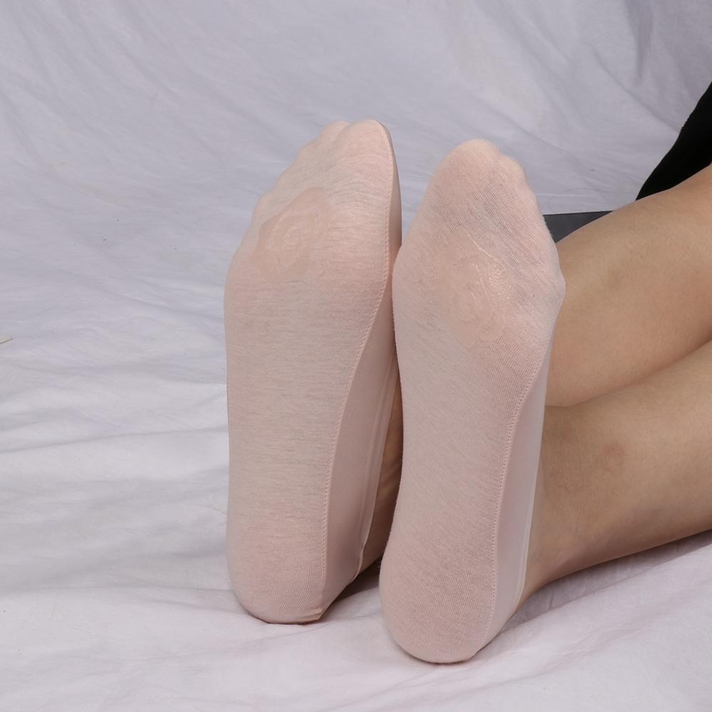 Fashion Low Cut Sweat-absorbent Cotton Shallow Mouth socks Silicone Non-slip Invisible Boat Socks