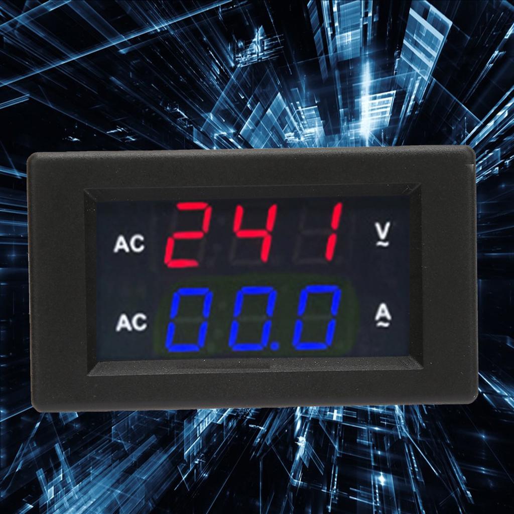 LED Digital Display AC 100.300V Voltmeter 0-50A   Meter(Red Red)