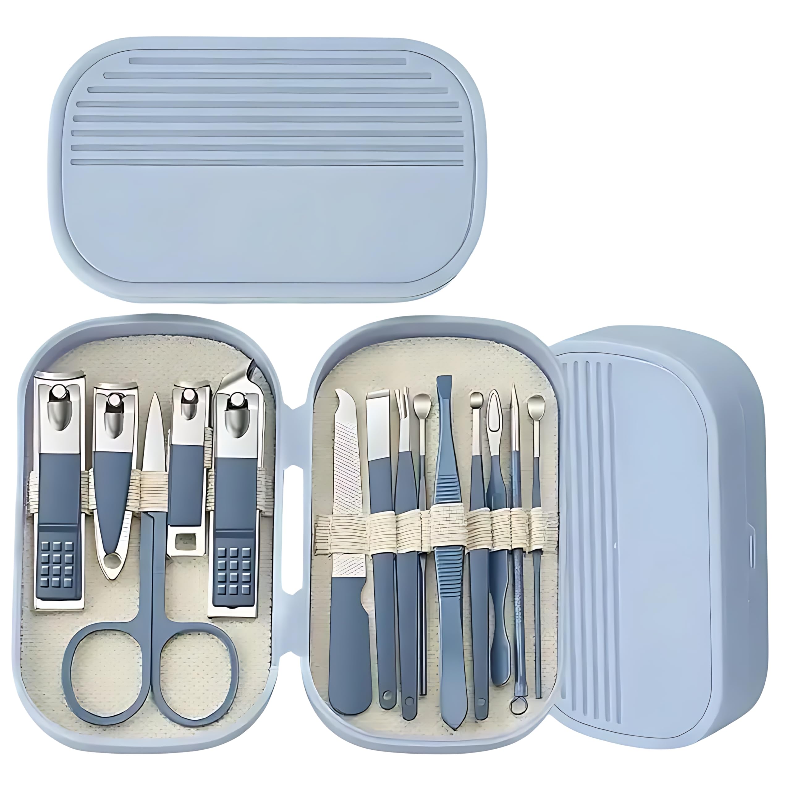 YOMITH Manicure Set, Nail Clippers Set, High-Carbon Steel Nail Care Kit, Portable Travel Mini Nail Cutter Kit with Box, Nail Grooming Kit with Earpic