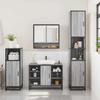 3 Piece Bathroom Furniture Set Gray Sonoma Particleboard