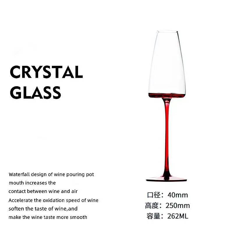 

2 Pcs Globlet Wine Glass Black Tie Bordeaux Austria Style Crystal Wineglass Wedding Party Red Wine Cup Burgundy Champagne Flutes 250-700ml
