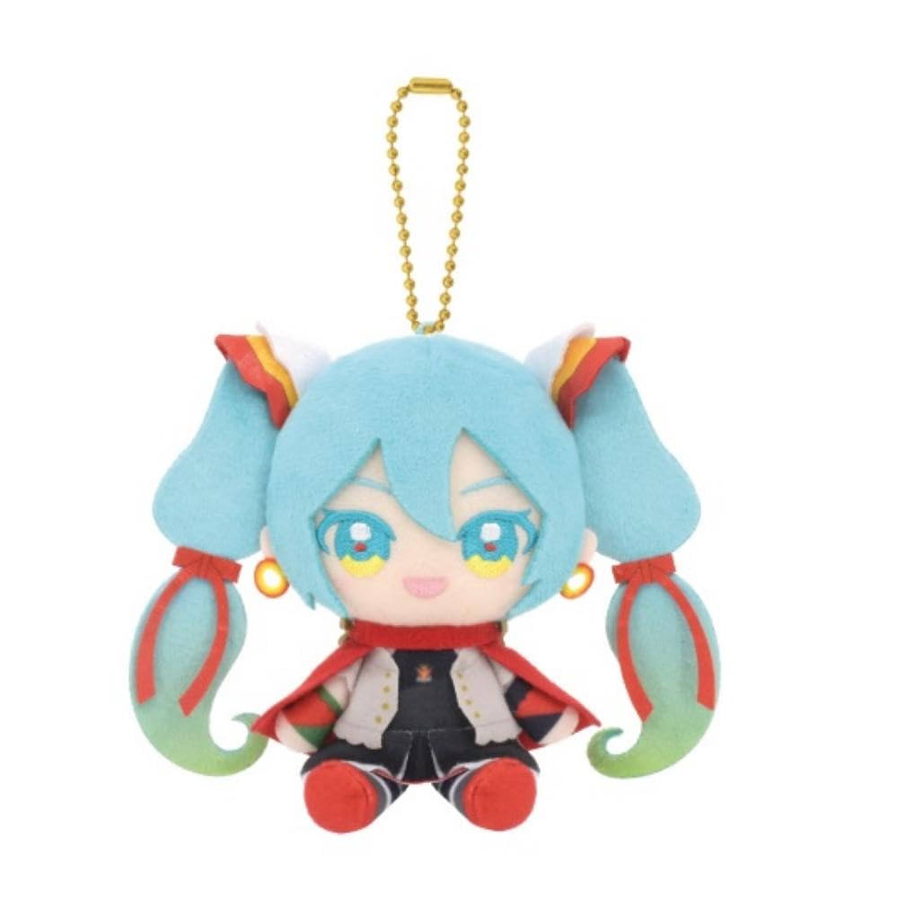 Gundam 45th Anniversary x Hatsune Miku Hatsune Miku x Mobile Fighter G Gundam Chibi Plush Sitting Mascot