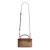 Coach RAINER 19 Brand Logo Artificial Leather Handbag Small Women's Brown