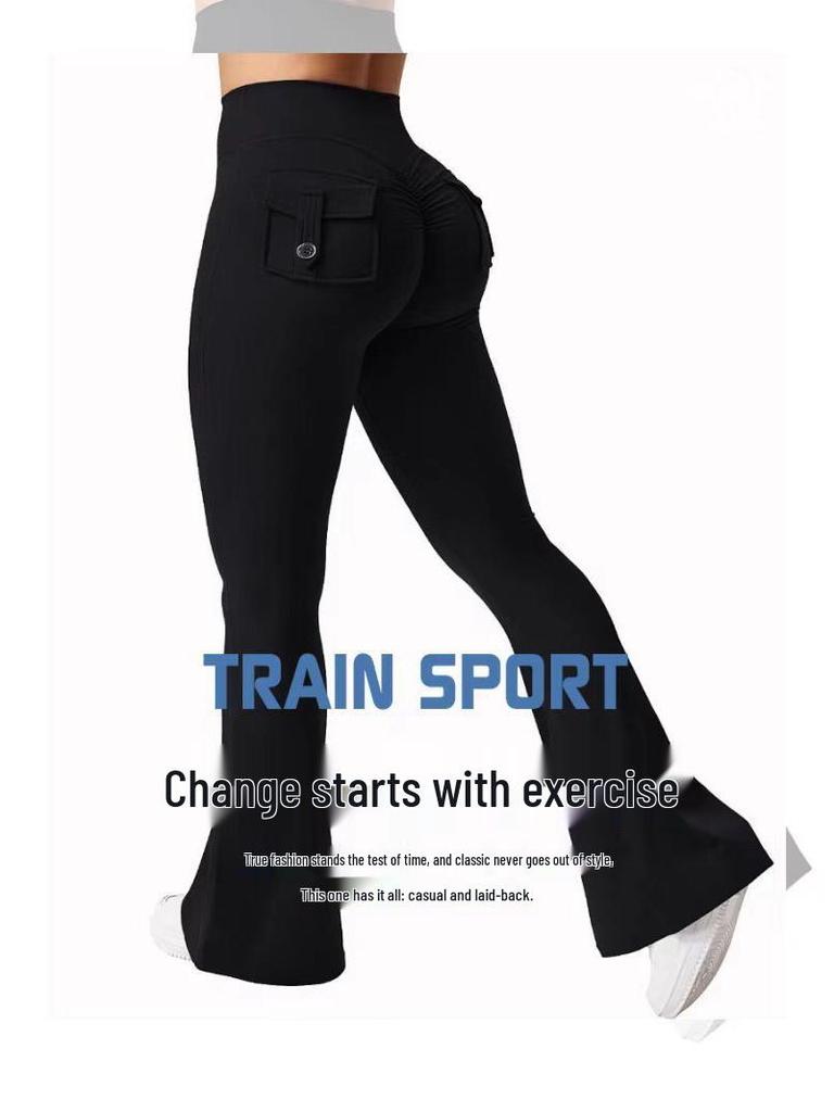 Leggings Femininos Super Elásticos com Estampa Imitação de Brocado, Flare e Slim