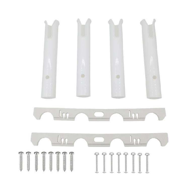 4 Slot Fishing Rod Mounting Brackets Adjustable Fishing Poles Rack With Storage Space For Truck Canoes Dock Or Pontoons