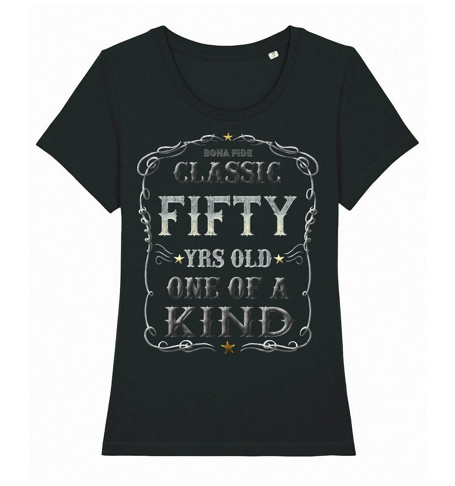 Classic Fifty Yrs One Of A Kind T-Shirt Mens Womens Tees Top Womens 50th Birthday Gift 50 Years Old L