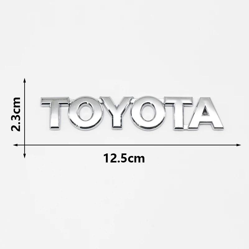 3D ABS TOYOTA Letters Emblem Rear Trunk Badge Logo Nameplate Sticker Black Chrome for Corolla Camry RAV4 Yaris Highlander Hilux SH7