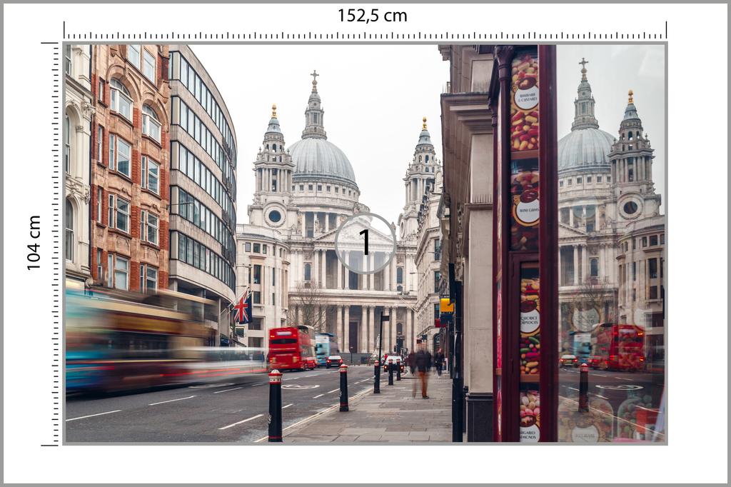 Photomural Cathedral In London Non-Woven 152.5x104