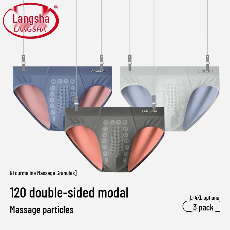 

Мужские модальные антибактериальные трусы Lonsa, 120 штук, с турмалином (3-Pack) 4XL / 190
