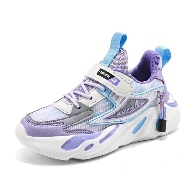 New Kids Girls Sneakers Breathable Mesh Running Shoes Lightweight Soft Sole Sports Shoes for Children School Walking Tennis