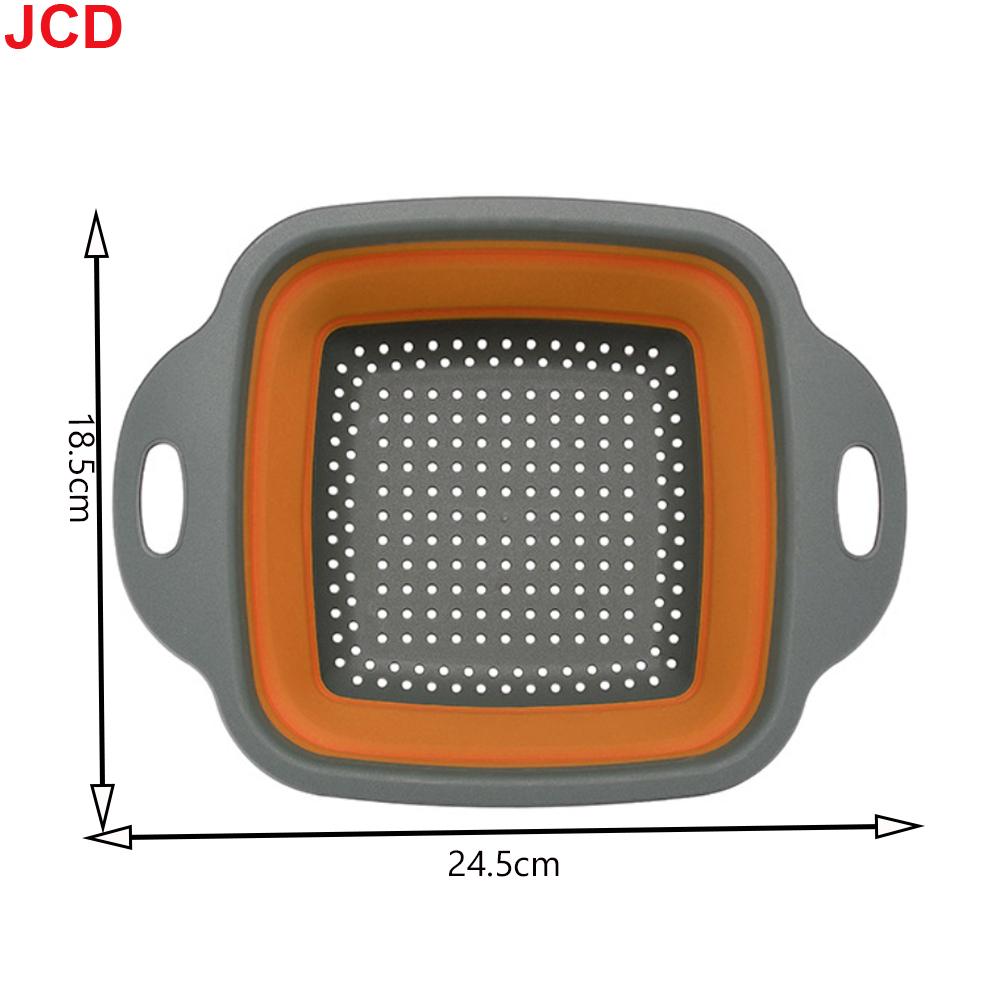 Silicone Folding Drain Basket Fruit Vegetable Washing Basket Kitchen Storage Tool Foldable Strainer Colander Collapsible Drainer