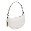 Coach Payton 21 Handtasche aus silbermetallic beschichtetem Canvas und Glattleder Klein Damen Weiß