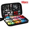 68/98 pz Borsa Kit da Cucito Multifunzione Scatola Set Strumenti da Cucito Fai da Te per Trapuntatura a Mano Cucitura Ricamo Filo Accessori