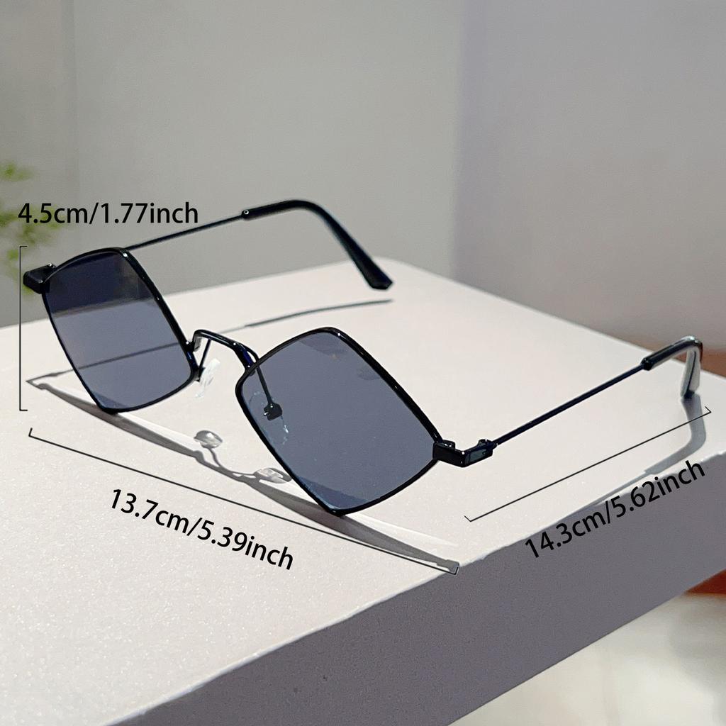 Rhombic Shape Sunglasses New Fashion Vintage Gradient Outdoor Casual Shades Trendy Luxury Brand Design Decor Sun Glasses