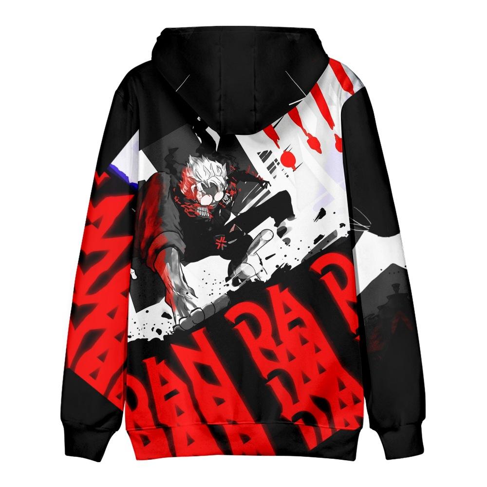DAN DA DAN Anime Hoodie Tie Dye Hoodie Streetwear Cartoon Printed Hooded Sweatshirt Men Women Cosplay Sports Pullovers