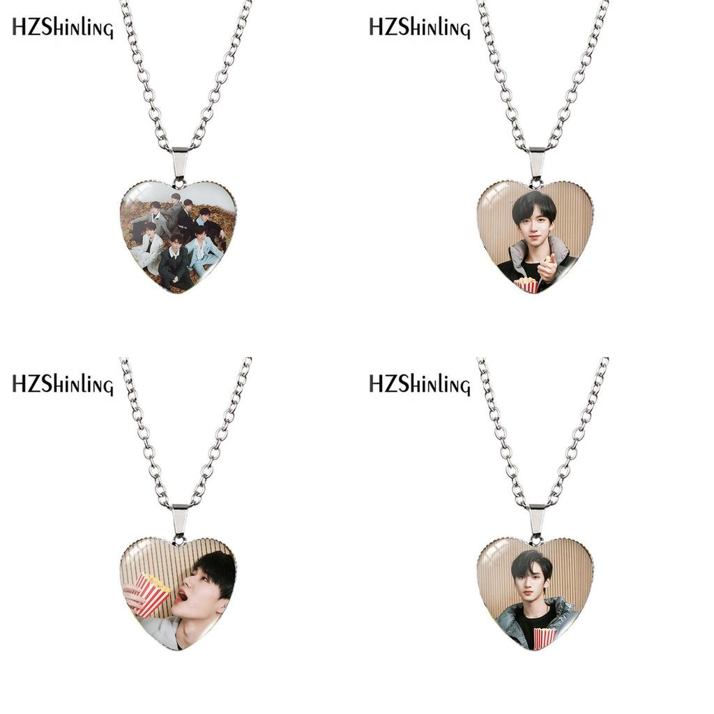 Gorgeous Bts Heart Shaped Necklace Featuring Park Jimin And Gold Plated Design