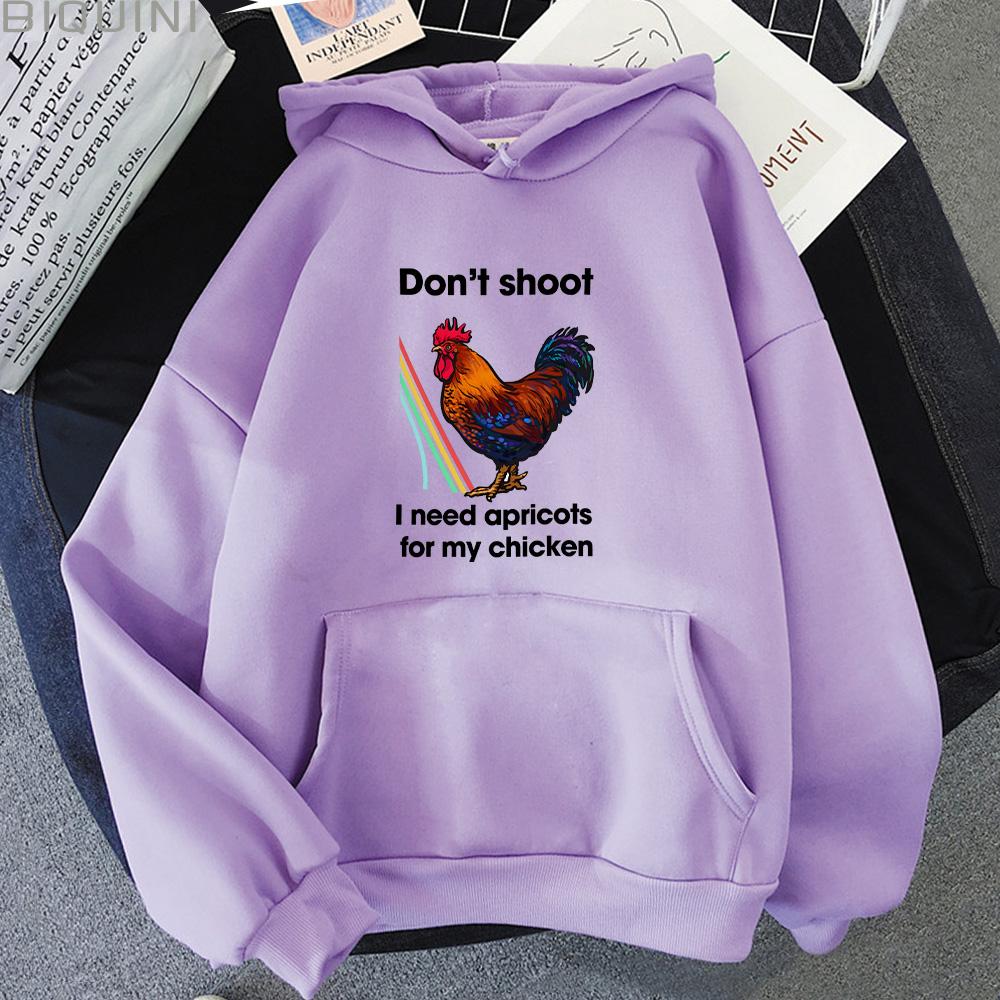 Don't Shoot I Need Apricots for My Chicken Arc Raiders Scrappy Hoodies Rooster Graphic Pullovers Women Men Long Sleeve Clothes