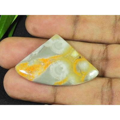 Natural Yellow Bumblebee Jasper 26X40MM Fancy Cabochon Loose Gemstone 38Cts SK-3719