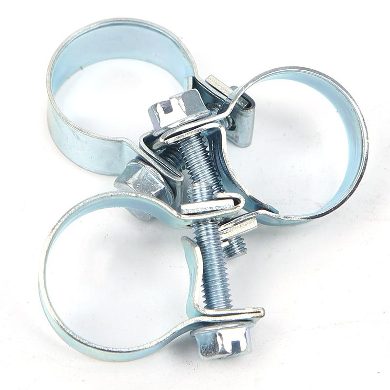 10Pcs Mini Clamp 7-17Mm Car Fuel Pipe Hose Clamp Galvanized Air Hose Clamp Diesel Petrol Pipe Clips Auto Parts Replacement