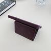 Magnetic folding multi-function card bag for Apple solid color magnetic leather for iPhone folding card bag