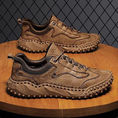 Herren-Schuhe aus echtem Leder, Frühling und Herbst, neuer Stil, Sport-Laufschuhe