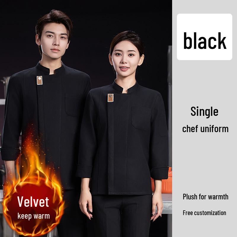 Long Sleeve Breathable Chef Coat for Restaurant and Catering - Unisex Workwear for Autumn/Winter