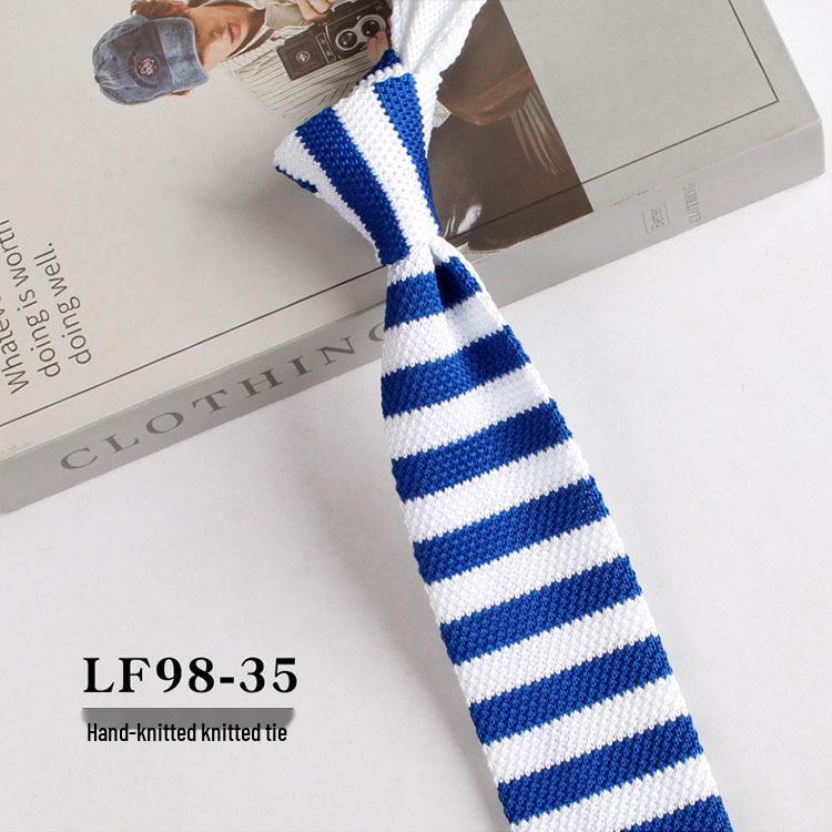 Stylish British Casual Slim Fit Knit Wool Tie, Unisex, 6cm Width.