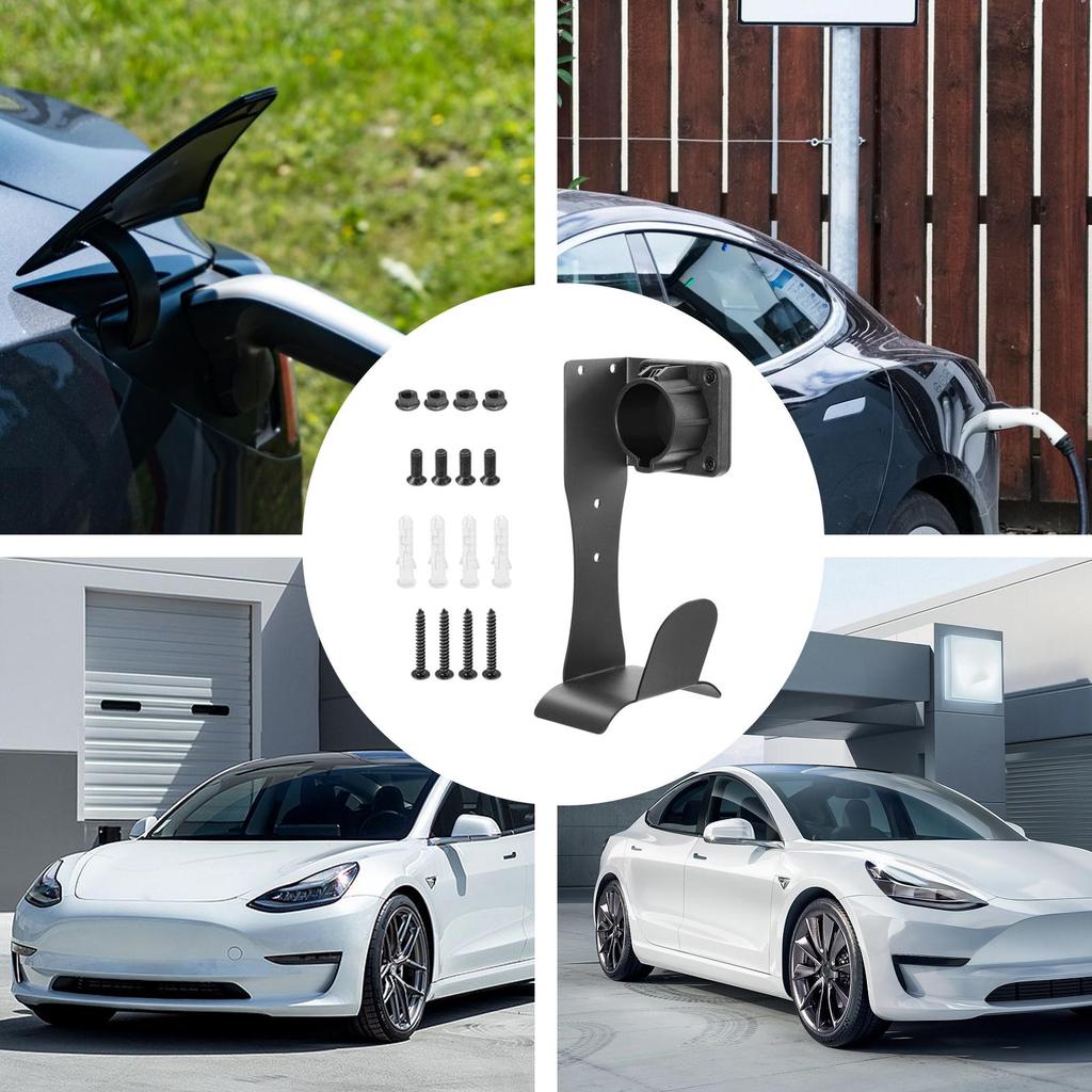 Electric Car Charger Holder Wall Mount Stainless Steel Wall Mount Auto Supplies EV Charger Stand For Home Camping Daily