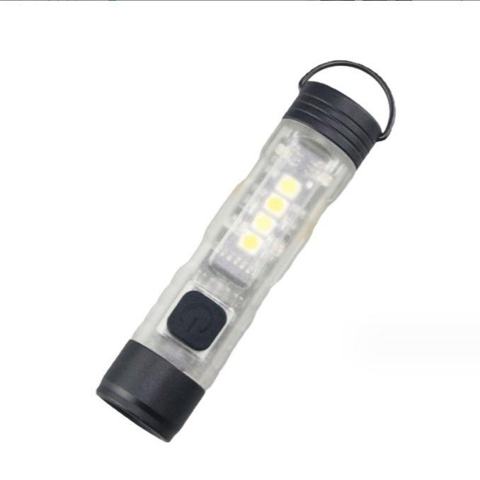Compact LED Keychain Flashlight: Multi-functional, Long Battery Life for Outdoor and Emergency Use