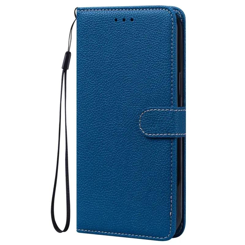 

For Xiaomi Redmi 12 Cases Solid Color Leather Flip Stand Phone Case on For Xiaomi Xiomi Redmi 12 12C Redmi12 5G Wallet Cover Xiaomi Redmi 12C темно-синий