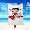 1pc Comfortable Home Print Throw Blanket, Betty Boop Blanket For Bed and Sofa Use, Special Present For Family