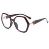 New TR polygonal glasses frame fashionable and simple anti-blue glasses women's European and American trends large frame flat glasses men