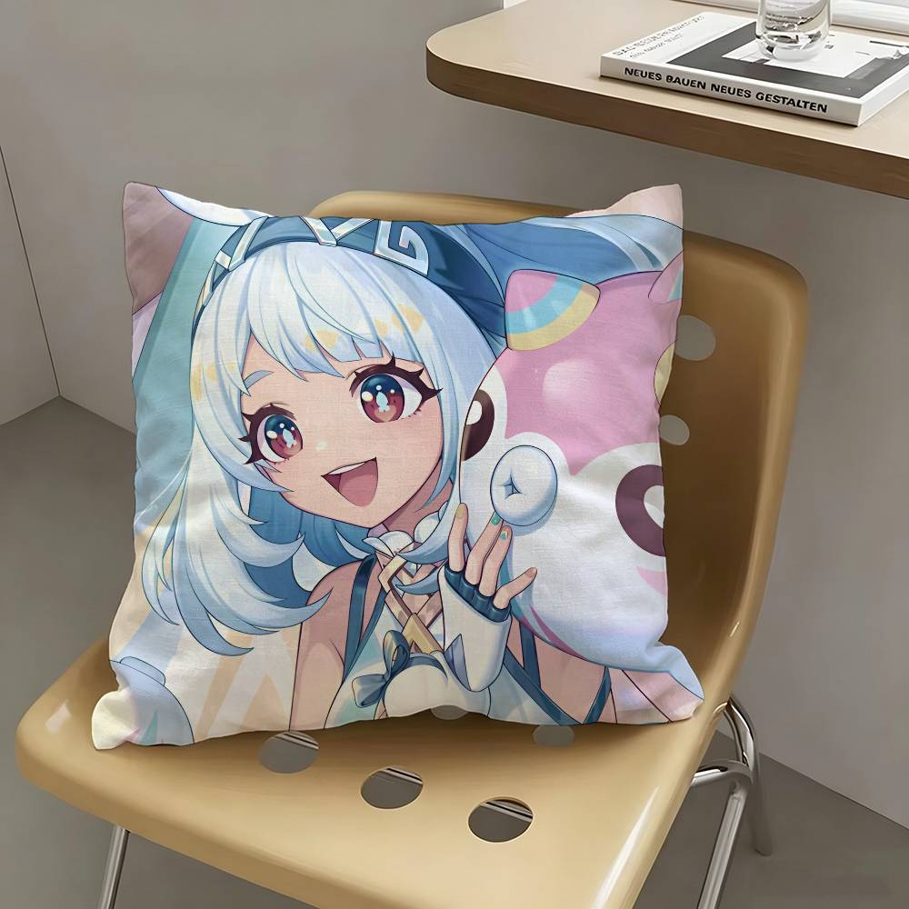 1pc Genshin Impact Mualani Pillow Case Fashion Square Pillowcase Bedroom Sofa Room Ins Decoration Leisure