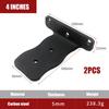 2Pcs Heavy Duty Carbon Steel L Shaped Bracket - Invisible Shelf Support with Screws, Wooden Board Rack Wall Mount Hardware