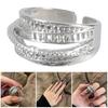 Elegant Multi Row Cubic Zirconia Open Ring Engagement Wedding Band Gift for Her Wedding Anniversary Jewelry