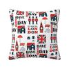 Custom Heart Of British Flag Cushion Covers United Kingdom UK Proud Soft Nordic Pillows Home Decoration
