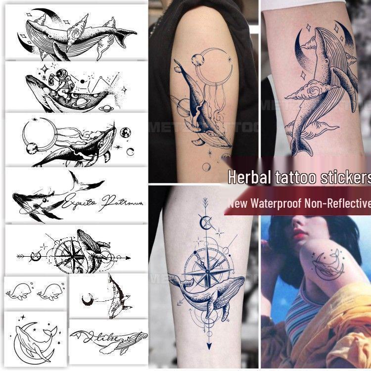 Evil Power Tattoo Sticker: Supernatural Demon Trap Pentagram Flame