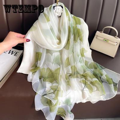 Fashion  Long Scarf Women Thin Shawls and Wraps Hijab Floral Print Sunscreen Boho Beach Scarves Echarpe Necker Chief