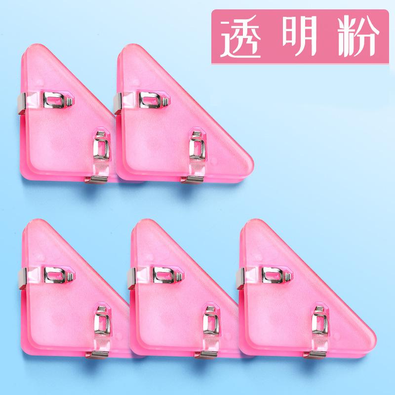 30Pcs Transparent Triangle Corner Clips Plastic Colored Paper Clamps For Office School Test Document Organizing File Fixed Clips