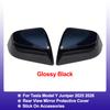 Paste Style Carbon Fiber Texture Rearview Mirror Caps For Tesla Model Y Juniper Side Mirror Housing Exterior Decor Protector