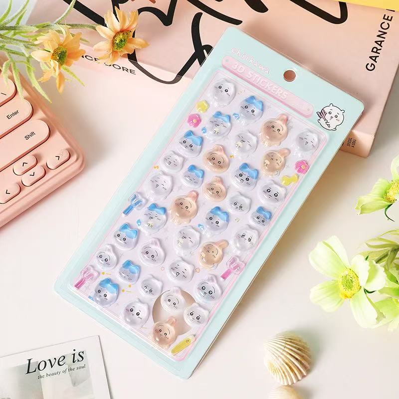

3D Stereo Relief Stickers Kawaii Cartoon Waterproof DIY Decor Stickers Phone Laptop Scrapbook Notebook Luggage Decal Gift Toys