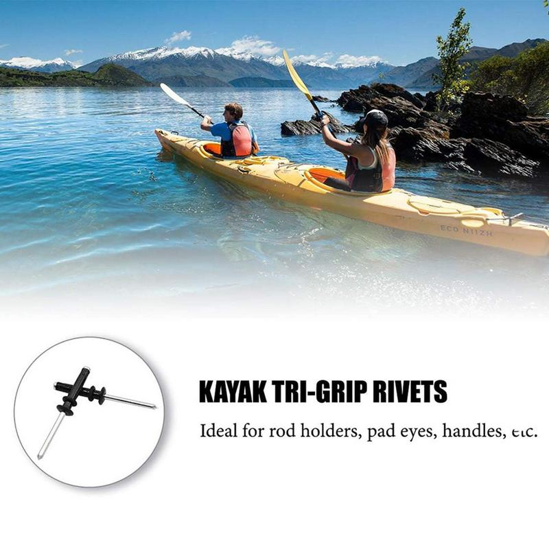 Tri Grip Rivets 2.3 Inch Long Industrial Rivets Heavy Duty Tri-Grip Tool Accessories Fixing Equipment Aluminum Alloy Kayak Canoe