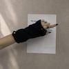 Snap-Button Closure Half Finger Gloves Decorative Design Hip Hop Gloves  Streetwear Fashion