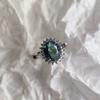 Серебряное кольцо с мистик топазом, вес изделия 3,79 гр (2203865)