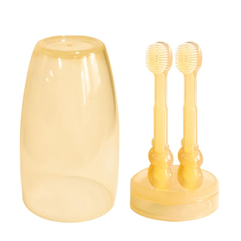 Baby Toothbrush Set Baby Silicone Soft Toothbrush Children's Oral Cleaning Baby Teeth Brush Tongue Coating Brush