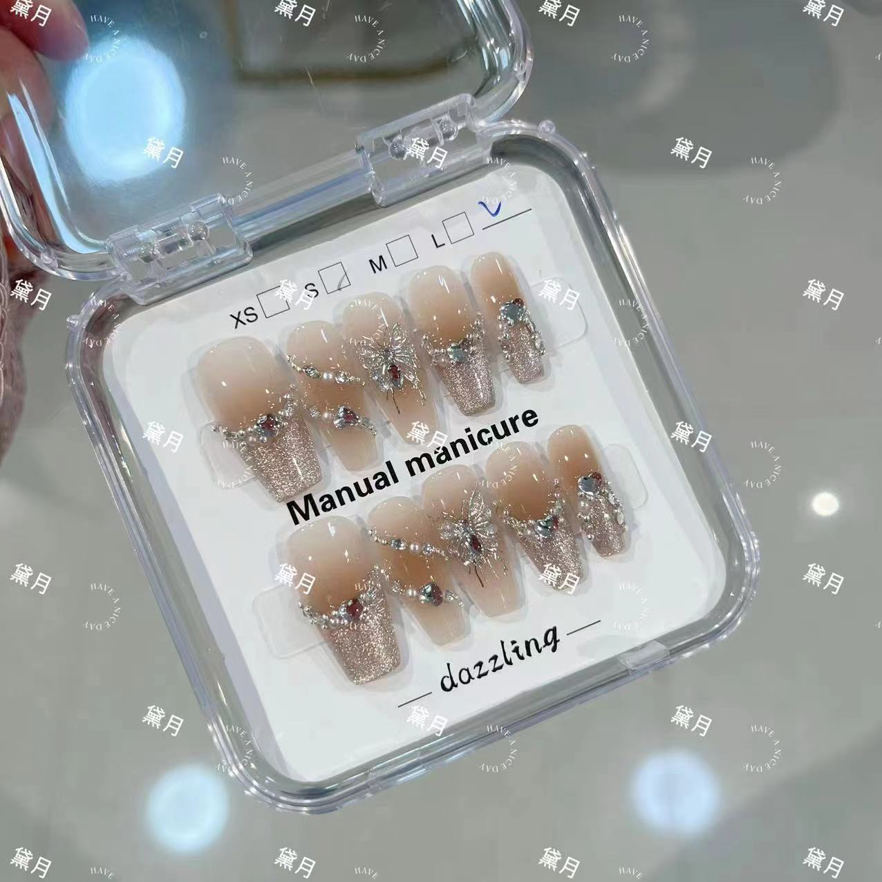 

Чисто ручная работа Фототерапия Wear Armor Таблетки Luoshen Songfu Wear Armor Готовый продукт Многоразовые накладки на ногти large L