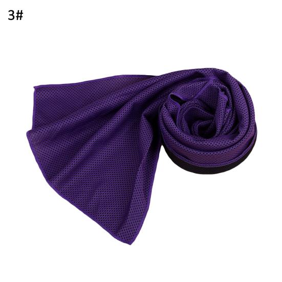 Summer Solid Color Mesh Cooling Towel Sports Running Jogging Outdoor Gym Cooler