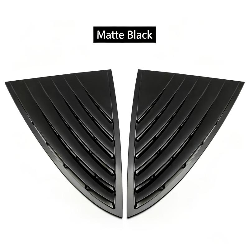 For Tesla Model 3 Rear Side Window Louver Trim Cover 2019 Model ABS Black Carbon Fiber Pattern Triangular Window Vent Sporty Exterior Modification